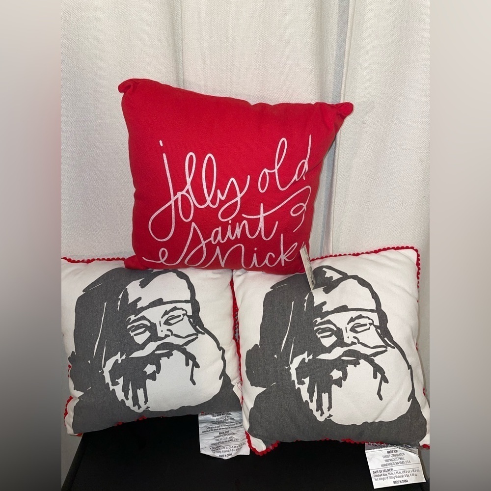 3 Santa Claus Pillows - Target Bullseye section